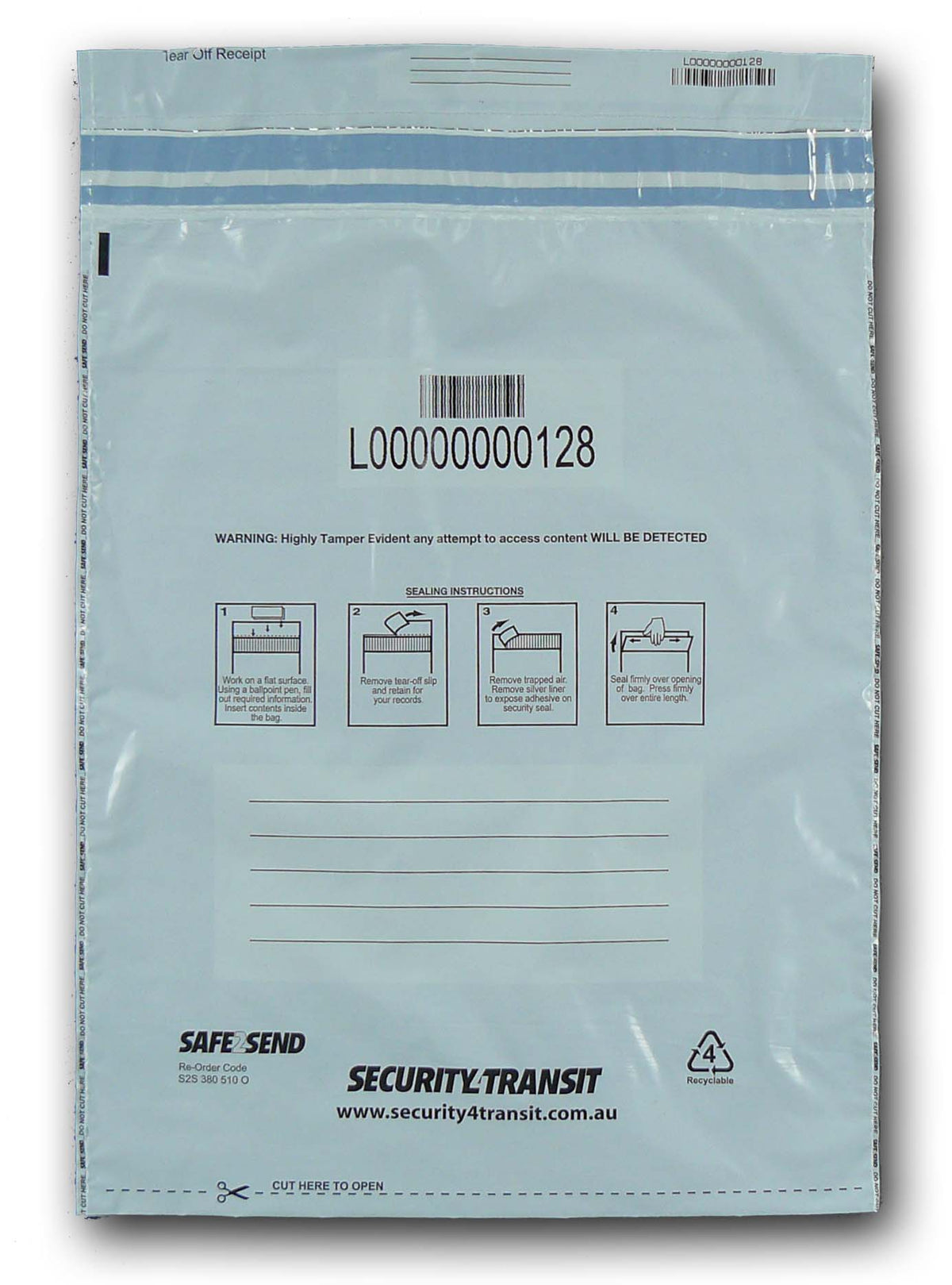Tamper Evident Bag - Opaque - Multiple sizes (Packs of 50 - 100 bags)