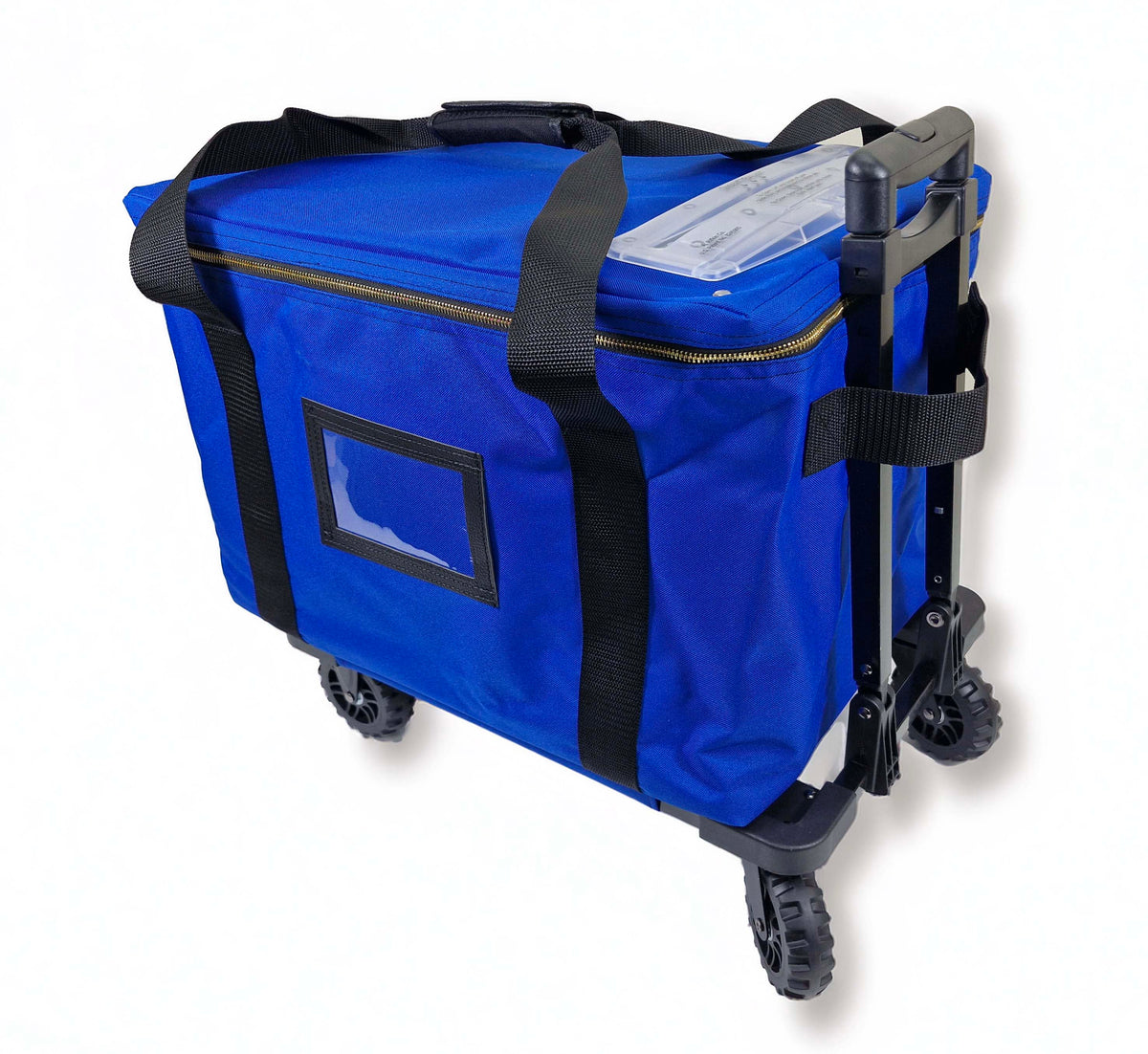 Dual-Lock, 4 Wheeled Collapsible Ballot Bag with Keyless Security Slot