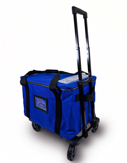 Dual-Lock, 4 Wheeled Collapsible Ballot Bag with Keyless Security Slot