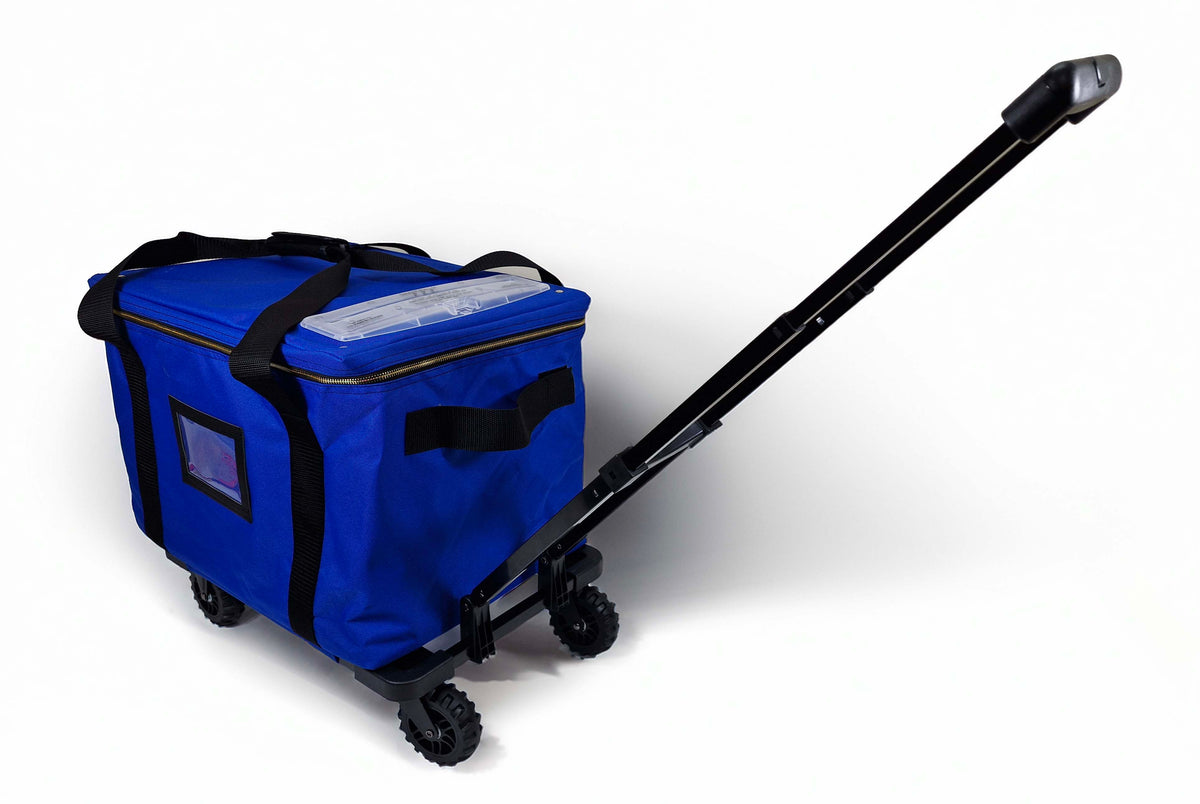 Dual-Lock, 4 Wheeled Collapsible Ballot Bag with Keyless Security Slot