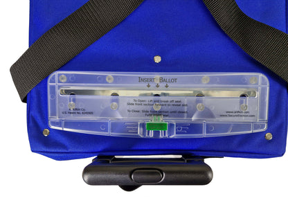 Dual-Lock, 4 Wheeled Collapsible Ballot Bag with Keyless Security Slot