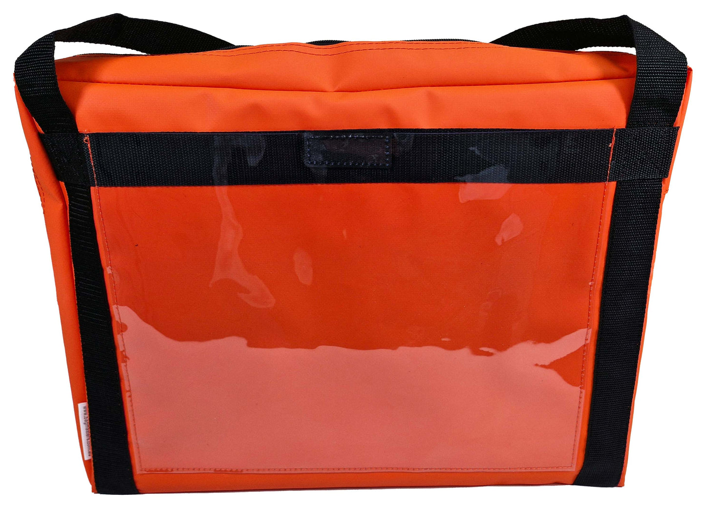 Heavy Duty Transport bag with Large clear pocket (orange) - BagMasters Australia