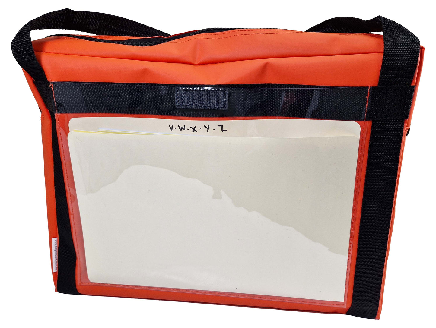 Heavy Duty Transport bag with Large clear pocket (orange) - BagMasters Australia