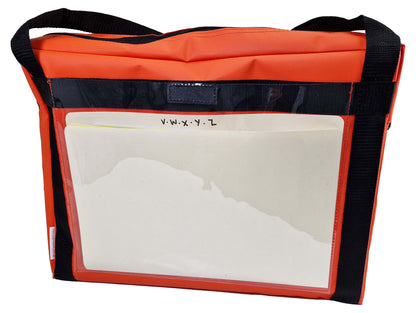 Heavy Duty Transport bag with Large clear pocket (orange) - BagMasters Australia