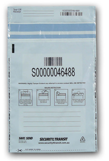 Tamper Evident Bag - Opaque - Multiple sizes - (cartons)