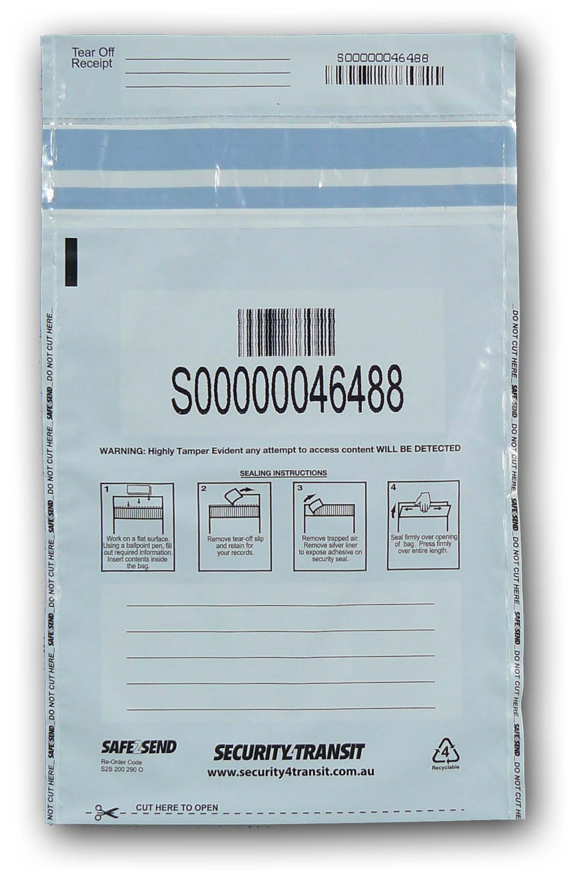 Tamper Evident Bag - Opaque - Multiple sizes (Packs of 50 - 100 bags)