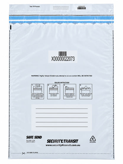 Tamper Evident Bag - Opaque - Multiple sizes - (cartons)