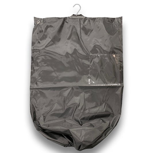 Suitbag with drawstring base and window  (cartons of 50 bags) - BagMasters Australia