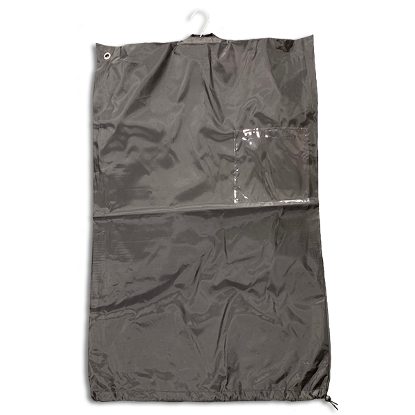 Suitbag with drawstring base and window  (cartons of 50 bags) - BagMasters Australia