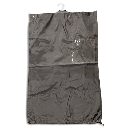 Suitbag with drawstring base and window  (cartons of 50 bags) - BagMasters Australia