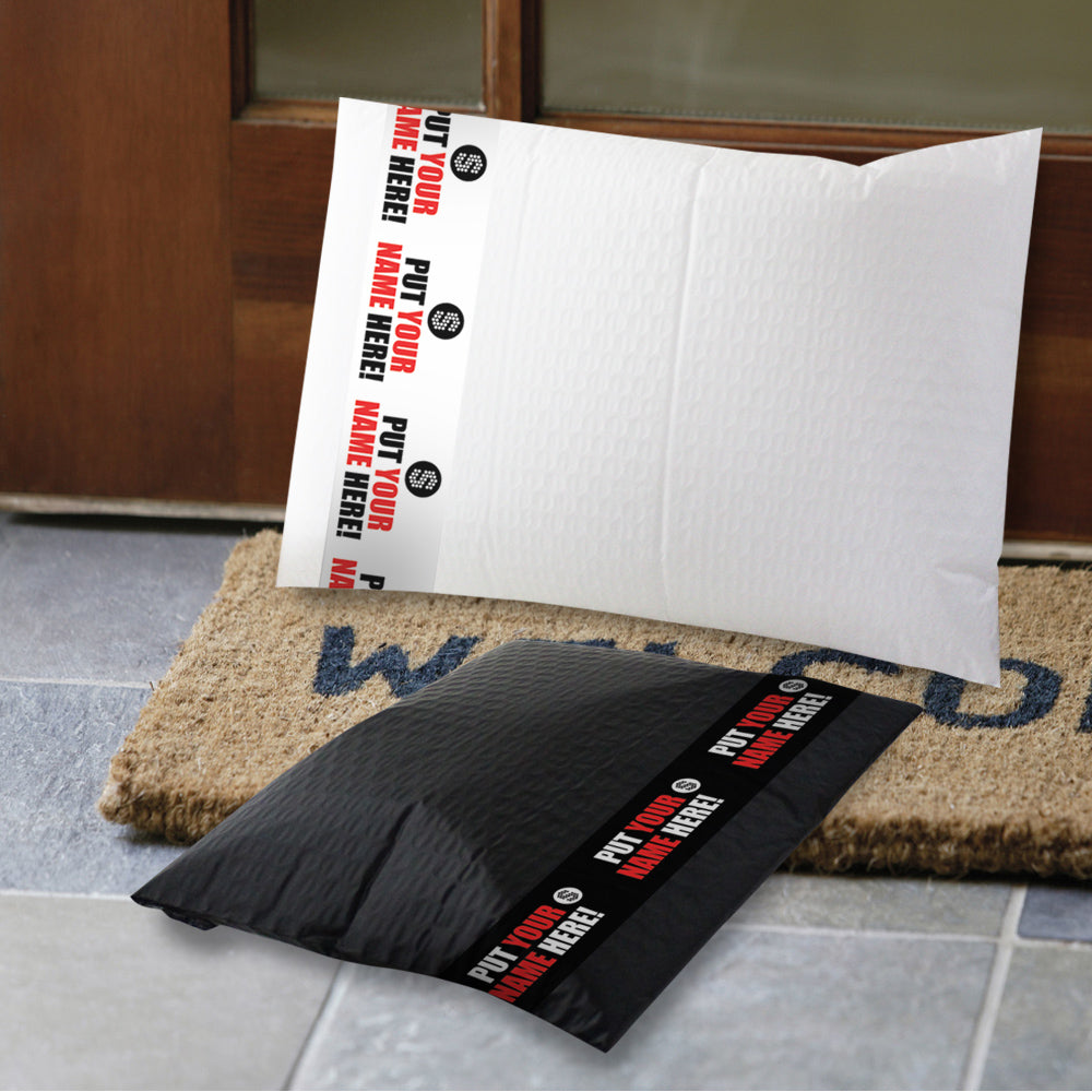 Padded Mailer with Banner (Black - side opening) Price per carton - BagMasters Australia