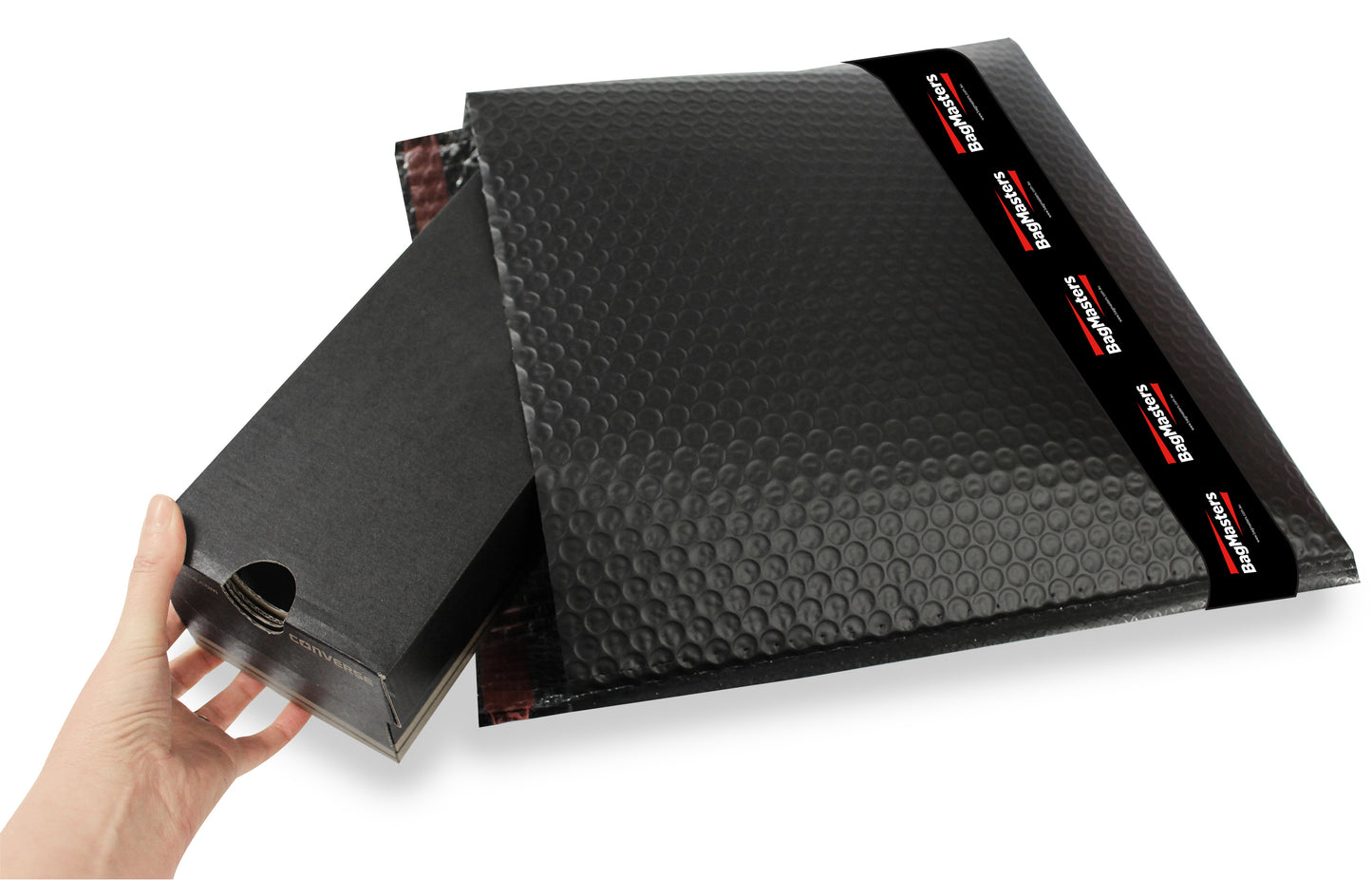 Padded Mailer with Banner (Black - side opening) Price per carton - BagMasters Australia