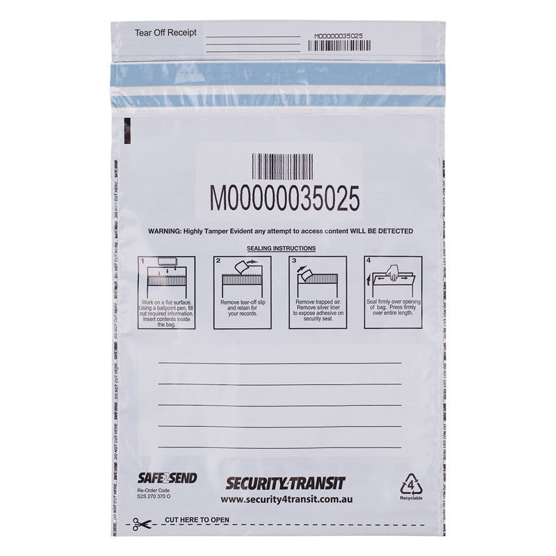 Tamper Evident Bag - Opaque - Multiple sizes - BagMasters Australia
