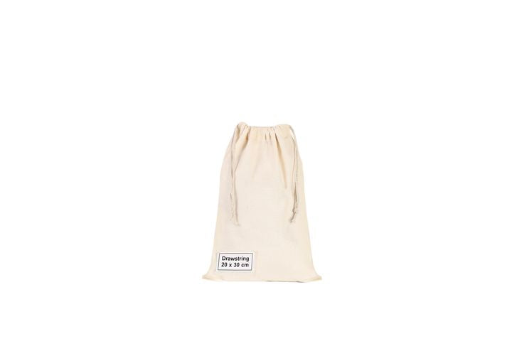 Drawstring Calico Bags Calico/Cotton Drawstring Bags 20cm x 30cm (Price per 500) – BagMasters ...