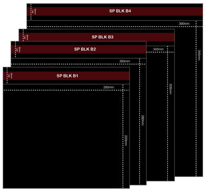 Padded Mailer with Banner (Black - side opening) Price per carton - BagMasters Australia