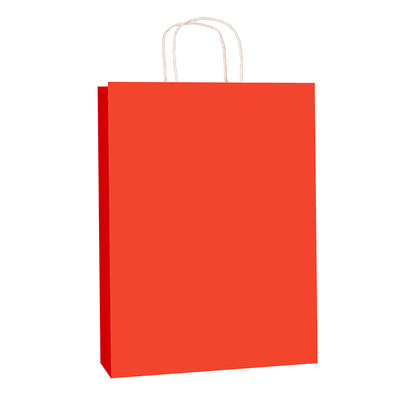 Red Kraft w/twist handle  (price per 250) - BagMasters Australia